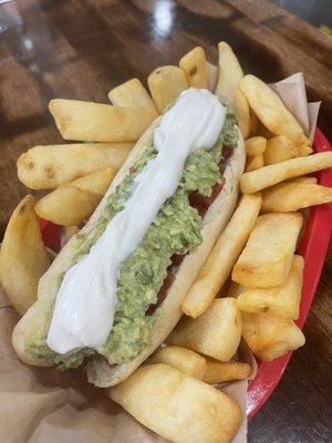 Completo! Chilean Hot Dog with fries