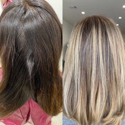 Before and after highlights