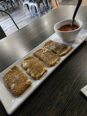 Fried cheese. This was good and nice to have ones that aren't pre-frozen and re-fried like some restaurants do.