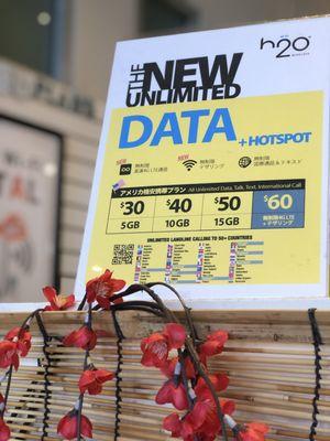 Now offering unlimited data and hotspot plan $60/month