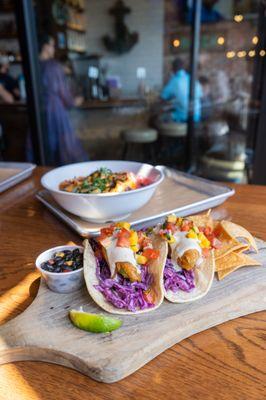 Vegetarian Fried Avocado Tacos