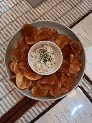 old bay chips w/ french onion dip