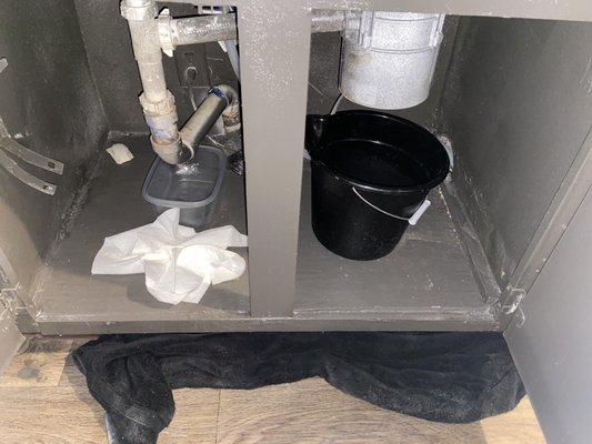 Leak under sink