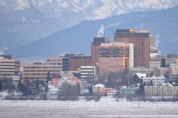 Anchorage, Alaska - The Captain Cook Athletic Club is located in the Captain Cook Hotel (the 3 matching dark brown towers)