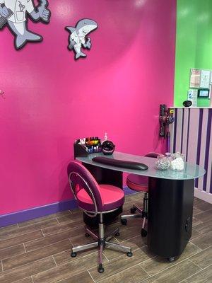 Nail salon inside too!