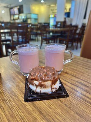 Kashmiri tea ($3.99) & Caramel Peanut Cake ($5.99)