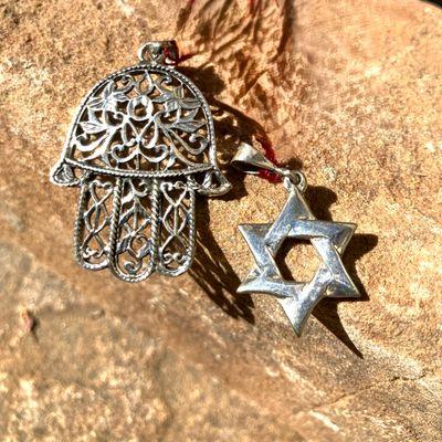 Hamsa and Magen David (star) pendants