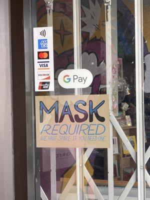 Payments and mask requirements