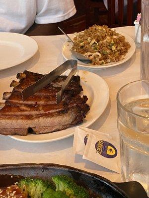 Ribs and chicken fried rice