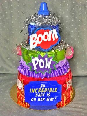 Super Hero Diaper Cake