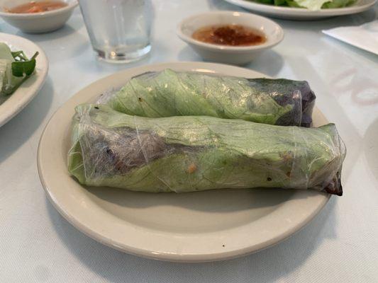 Grilled Pork Spring Rolls