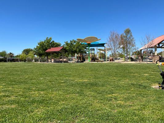 Grass area and play ground