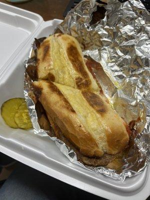 Pizza steak hoagie