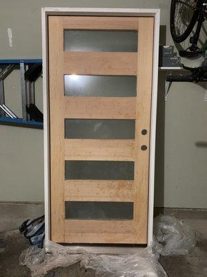 5 light solid wood door