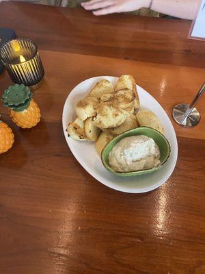 artichoke dip with house bread