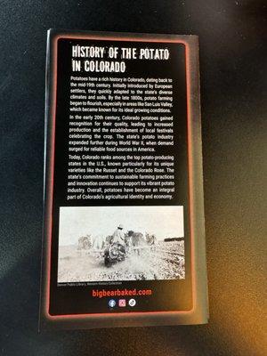 History of the Colorado potato