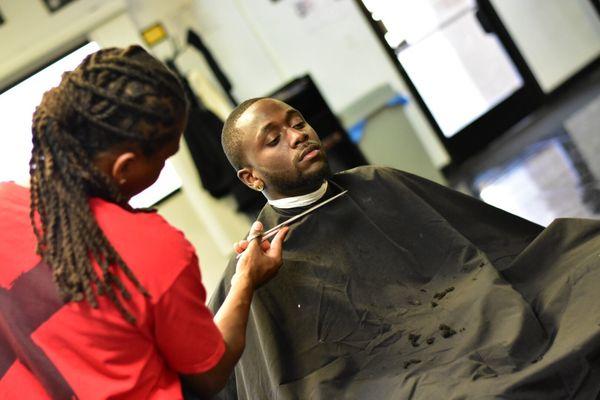 Taper fade with beard trim...cut by Don T.