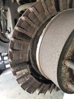 This type of brake damage can be avoided.