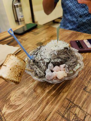 Black sesame shave ice