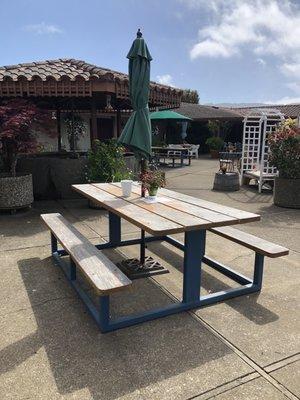 Patio tasting area