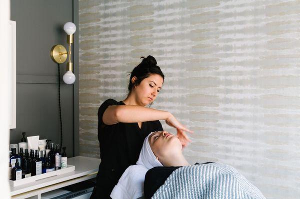 an expert esthetician will analyze your skin and curate a personalized facial for your skin needs and goals