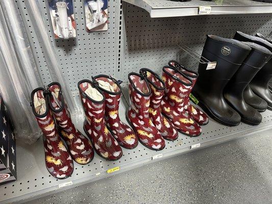 Fun chicken boots!