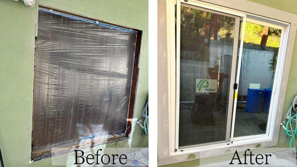 Before & After: Sliding Patio Door Transformation