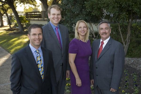 (l to r) Michael Guirl, MD, James Jackson, MD, Donna McMyler, MD, Richard Shaffer, MD