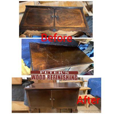 Refinished small chest.