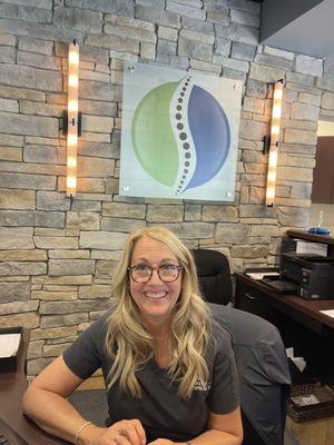 Friendly smile works on the front desk