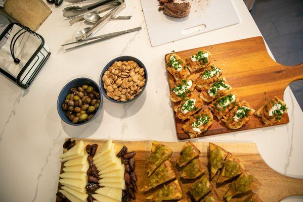 Preparing appetizers