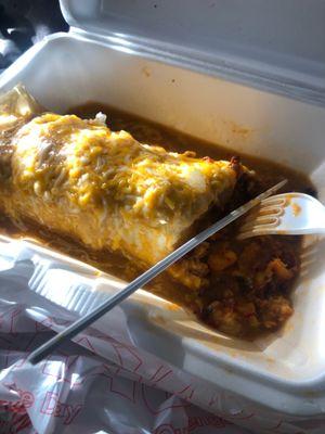 Wet breakfast Burrito Express