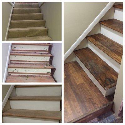 Refinishing stairs