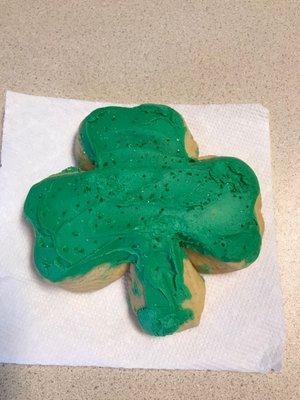 Shamrock sugar cookie