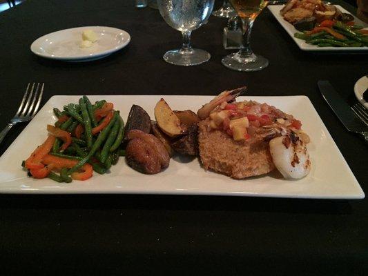 Pecan crusted tilapia with mango salsa