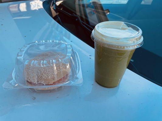 Bagel and juice for $22.16. Ha!