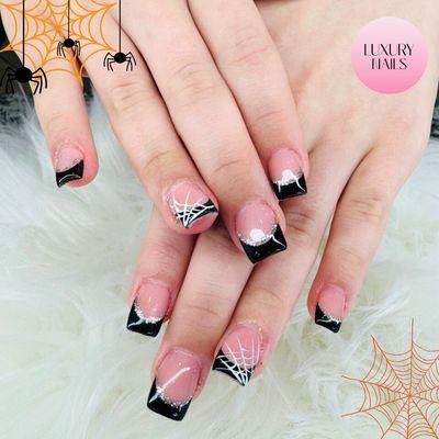 Witchy nails, anyone? Embrace the magic of Halloween with dark and mystical designs at our salon. ‍ 
______________________