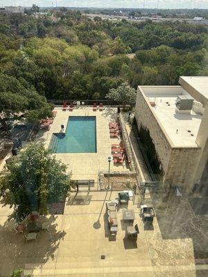 Pool and river walk view