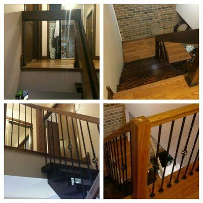 Before and after new posts railings and spindles