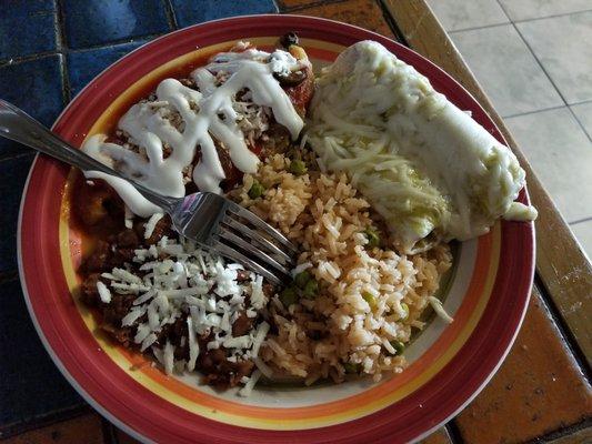 Chile Relleno and Enchiladas Verdes. Oh. My.