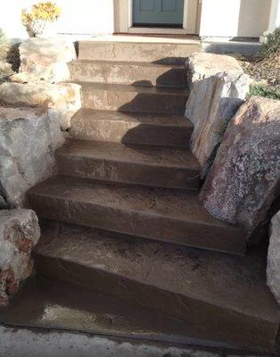 Stairs - Rough stone texture - Color, pebble