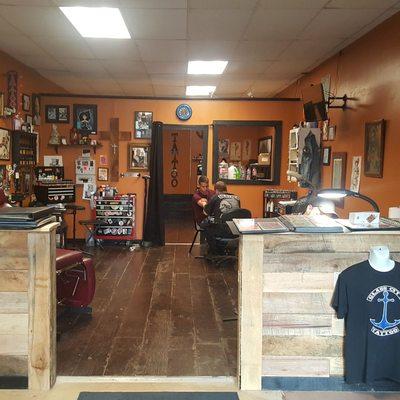 This is the interior of our newly remodeled tattoo body piercing studio.