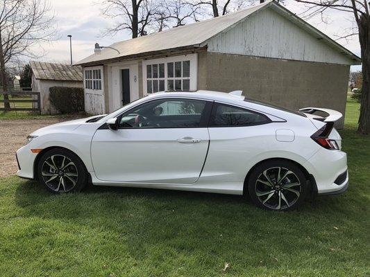 After door dent repair