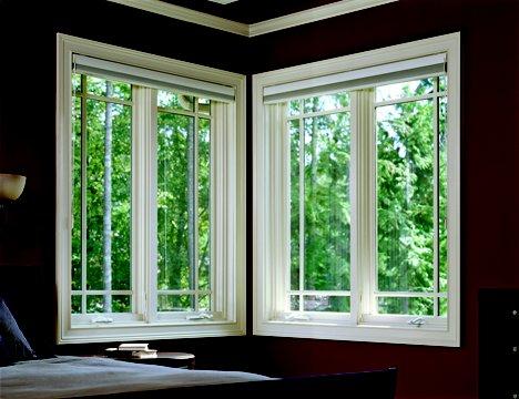 CompositWood® - the look of real wood without the maintenance! Corner Casement Windows.