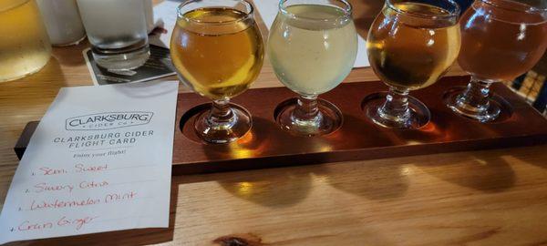 My cider flight