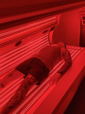 Red light sauna