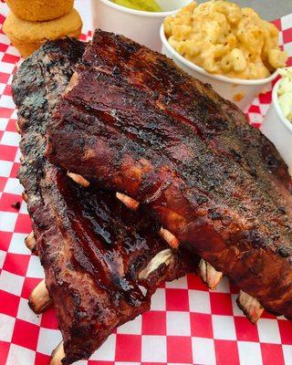 Full rack of baby back ribs