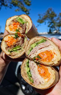 Cold cut Banh mi + five-spice pork Banh mi (@joeynht)