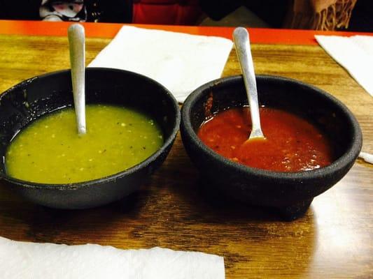 Red/Green salsas.