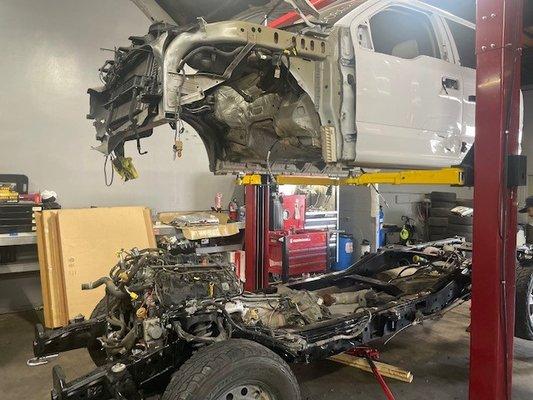 Frame swap on this Silverado!